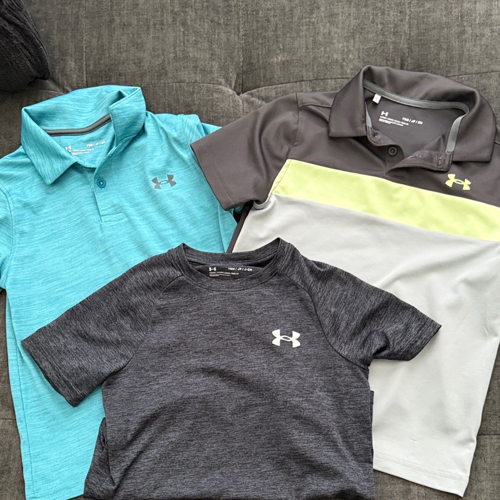 Under Armour Kids' Polo Set - Aqua, Charcoal, Lime